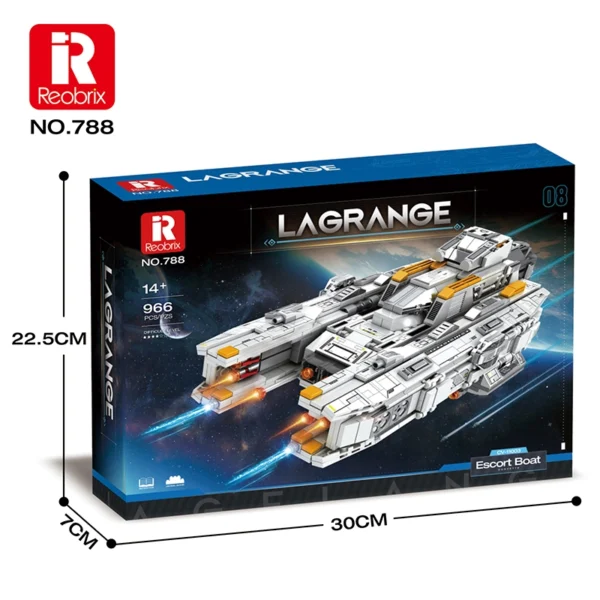 Reobrix 788 Raumschiff Escort Boat Corvette Unendliches Universum Lagrange CV-11003 Klemmbaustein Set – Bild 3