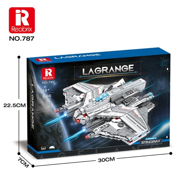 Reobrix 787 Raumschiff Stingray Unendliches Universum Lagrange MQ-25Klemmbaustein Set – Bild 3