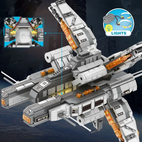 Reobrix 782 Raumschiff - Lagrange Stinging Jellyfish Class Frigate Klemmbaustein Set – Bild 4