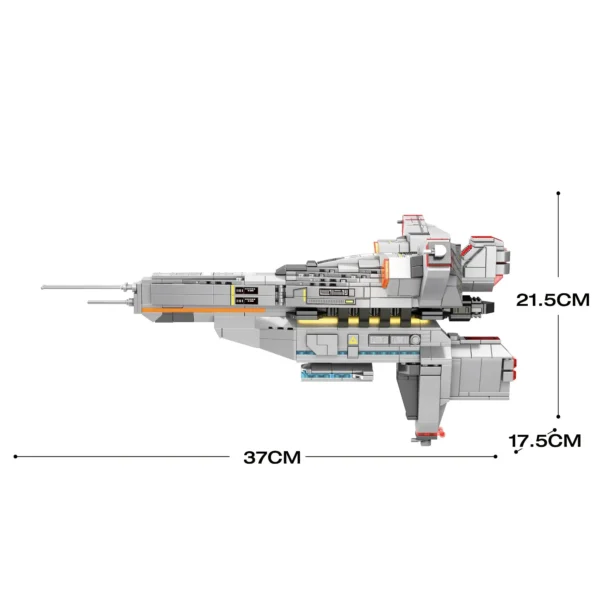 Reobrix 783 Raumschiff Reobrix - Lagrange Ruby Class Frigate Klemmbaustein Set – Bild 5