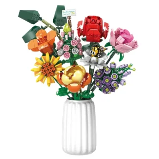 BR1CKS Sommer Blumen Bouquet - Klemmbaustein Set