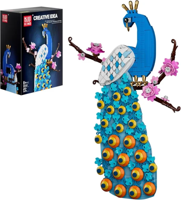 Mould King 10149 Pfauen-Wandkunst Klemmbaustein Set
