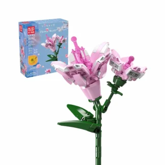 Mould King 24002 Rhododendron-Blumen Klemmbaustein Set