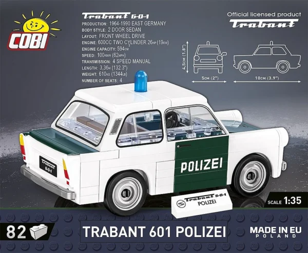 Cobi 24541 Trabant 601 Polizei - Klemmbaustein Set – Bild 3