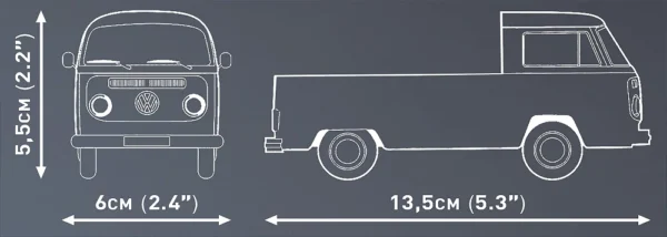 Cobi 24618 Volkswagen T2a Pritschenwagen - Klemmbaustein Set – Bild 6