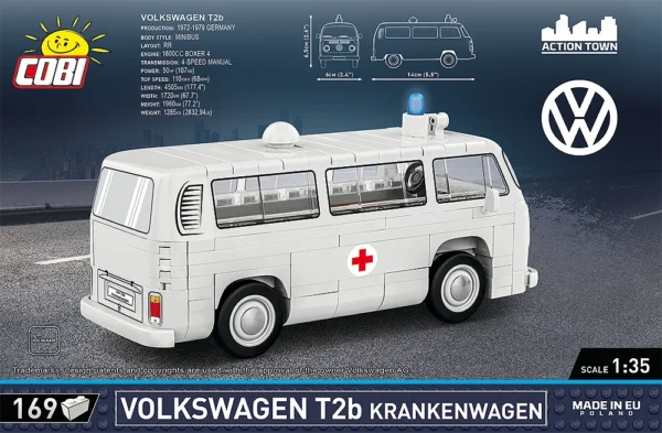 Cobi 24619 Volkswagen T2b Krankenwagen - Klemmbaustein Set – Bild 3