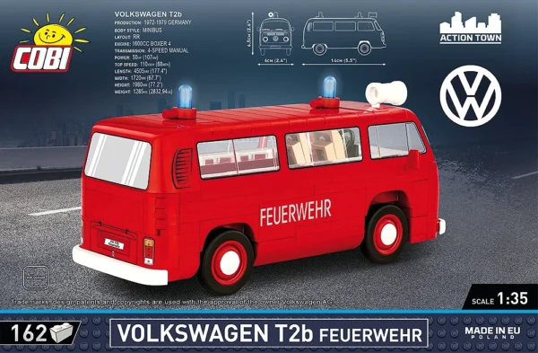 Cobi 24622 Volkswagen T2b Feuerwehr - Klemmbaustein Set – Bild 3
