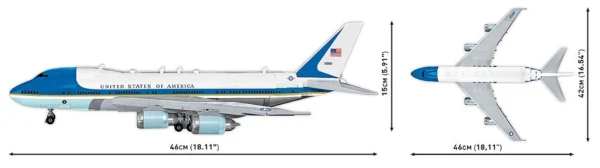 Cobi 26610 Boeing 747 Air Force One - Klemmbaustein Set – Bild 9