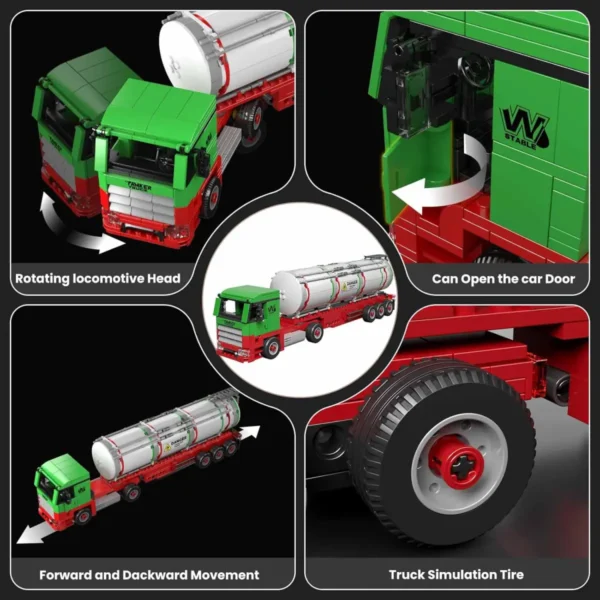 Mould King 24075 Fuel Tanker Truck LKW - Klemmbaustein Set – Bild 3