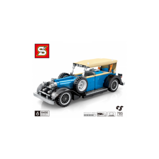 Sembo 8400 Blauer Oldtimer mit Pull Back-Funktion - Klemmbaustein Set