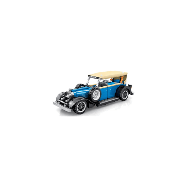Sembo 8400 Blauer Oldtimer mit Pull Back-Funktion - Klemmbaustein Set – Bild 2