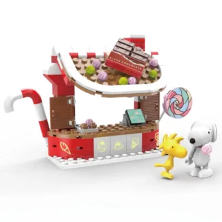 Linoos Peanuts Süßigkeiten Stand LN8012 – 145‑Teile Klemmbaustein Set mit Snoopy & Woodstock