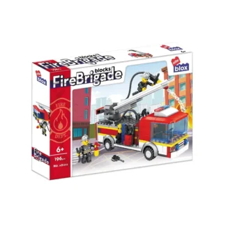 AlleBlox AB1012 Feuerwehr Drehleiter / Leiterwagen Klemmbaustein Set (196 Teile)