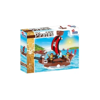 AlleBlox AB9010 Piraten Großes Schiffsset - Klemmbaustein Set (204 Teile)