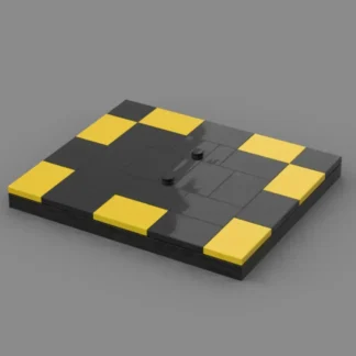 Brickstadium BS005 Display Base Gelb f&uuml;r - 49 Teile Klemmbaustein Set (49 Teile)