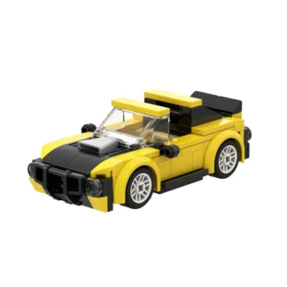 BRIXIES plus 222.103 Mini Rennwagen gelb / Mini Racer yellow Klemmbausteine Set Klemmbaustein Set (135 Teile)