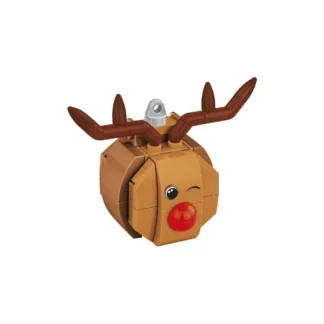 Cobi 20014 Christbaumschmuck - Rentier mit der roten Nase Klemmbaustein Set (67 Teile)