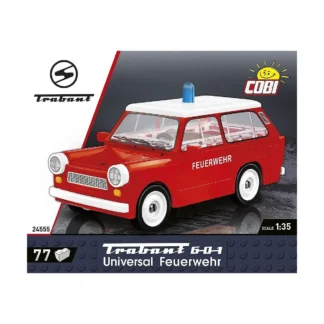 Cobi 24555 Trabant 601 Universal Feuerwehr – Detailreiches Klemmbaustein Modell des DDR‑Klassikers Klemmbaustein Set (77 Teile)