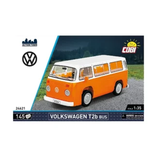Cobi 24621 Volkswagen T2b Bus – Detailreiches des Kult‑Transporters Klemmbaustein Set (145 Teile)