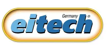 eitech logo in blue gradient text with a gold oval border and the word 'Germany'