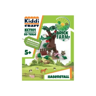 KiddiCraft KC1101 Hasenstall Klemmbaustein Set (80 Teile)
