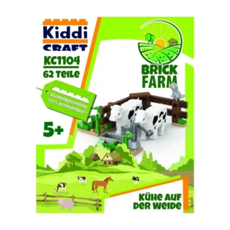 KiddiCraft KC1104 Kühe auf der Weide Klemmbaustein Set (62 Teile)