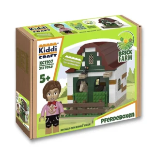 KiddiCraft KC1107 Ponyhof-Erweiterung - Außenboxen Klemmbaustein Set (313 Teile)