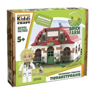 KiddiCraft KC1112 Tierarzt-Praxis Klemmbaustein Set (886 Teile)