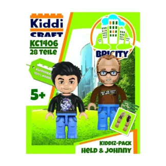 KiddiCraft KC1406 KIDDIZ Figuren-Pack: Held der Steine & Johnny´s World Klemmbaustein Set
