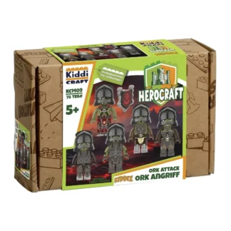 KiddiCraft KC1409 KIDDIZ Figuren-Pack: Ork Angriff Klemmbaustein Set (78 Teile)