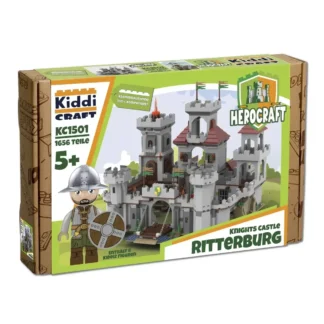 KiddiCraft KC1501 Ritterburg Klemmbaustein Set (1656 Teile)