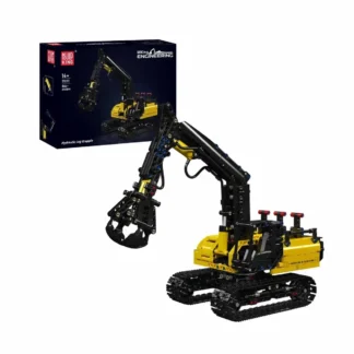 Mould King 17077 Hydraulischer Holzgreifer mit Pneumatik-Funktion (866 Teile) Klemmbaustein Set (877 Teile)