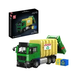 Mould King 24088 – Umweltfreundlicher Müllwagen-Bausatz | 646 Klemmbausteine | City Technik Set für Kinder & Sammler Klemmbaustein Set (159 Teile)