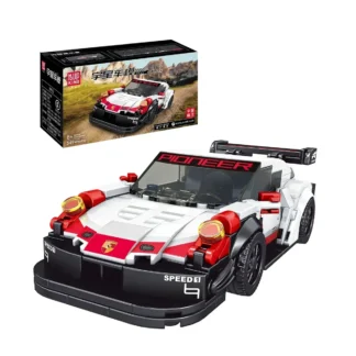 Mould King 27010 - 911 RSR Supercar inkl. Vitrine Klemmbaustein Set (349 Teile)