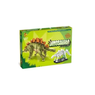 Panlos 612004 Stegosaurus inkl. Fossil – Detailreiches Dinosaurier Klemmbaustein Set (894 Teile)