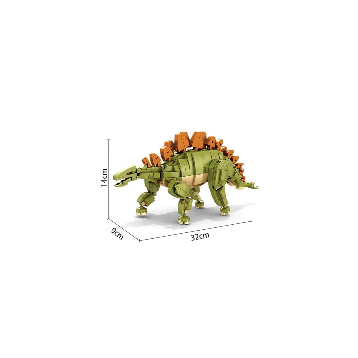Panlos 612004 Stegosaurus inkl. Fossil – Detailreiches Dinosaurier Klemmbaustein Set (894 Teile) – Bild 4