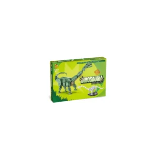 Panlos 612005 Brontosaurus inkl. Skelett – Detailreiches Dinosaurier Klemmbaustein Set (731 Teile)