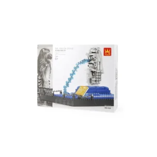 Wange 4218 Architect-Set Merlion Statue Singapur Meerjungfrau - Löwe Klemmbaustein Set (503 Teile)