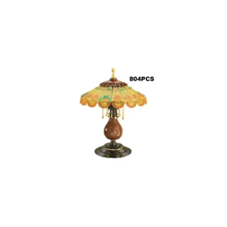 ZHE GAO Vintage Tischlampe mit Beleuchtung aus 804 Teilen Klemmbaustein Set (804 Teile)