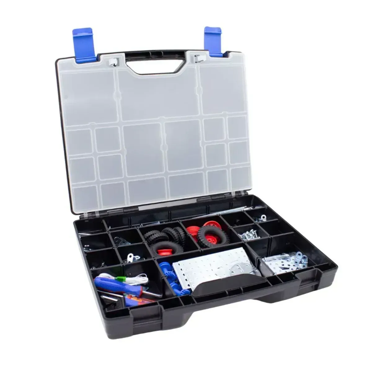 eitech 00166 Schulbaukasten 1 450 Teile Metallbaukasten – EAN 4012854001665 – Klemmbaustein Set Produktbild
