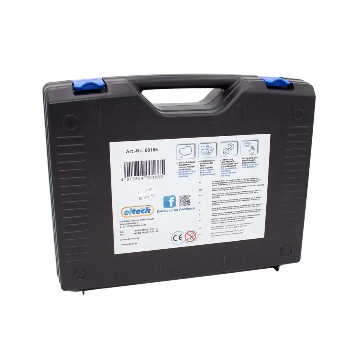 eitech 00166 Schulbaukasten 1 450 Teile Metallbaukasten – EAN 4012854001665 – Klemmbaustein Set Produktbild
