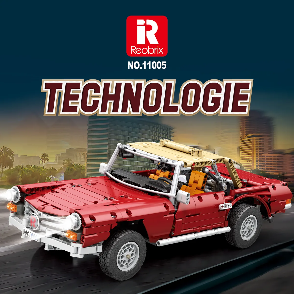 Reobrix 11005 Vintage 280SL Dynamic Version 1578 Teile Klemmbaustein Set (11005-D) – Bild 9
