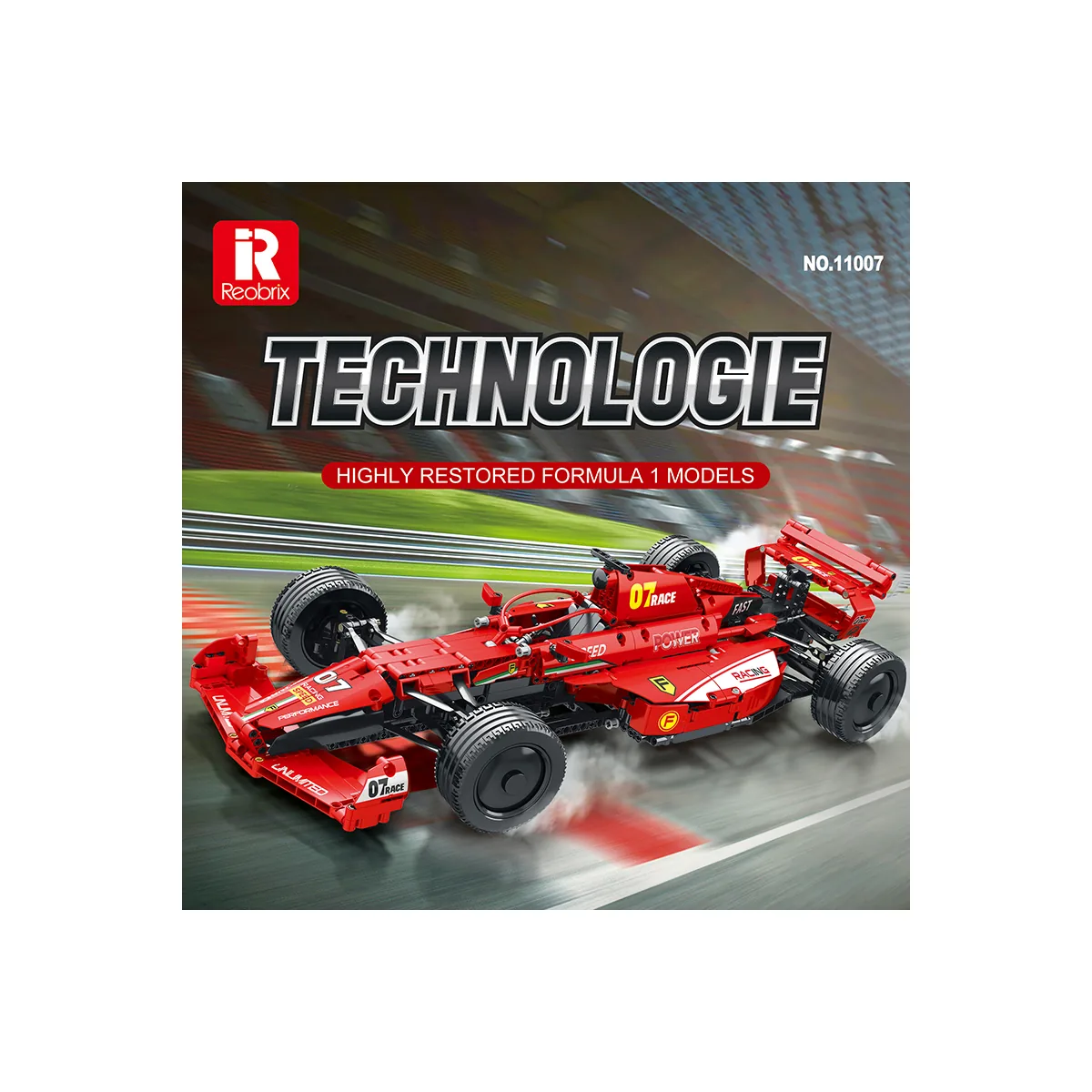 Reobrix 11007 Scuderia F1 Dynamic Edition 928 Teile Klemmbaustein Set (11007-D) – Bild 9
