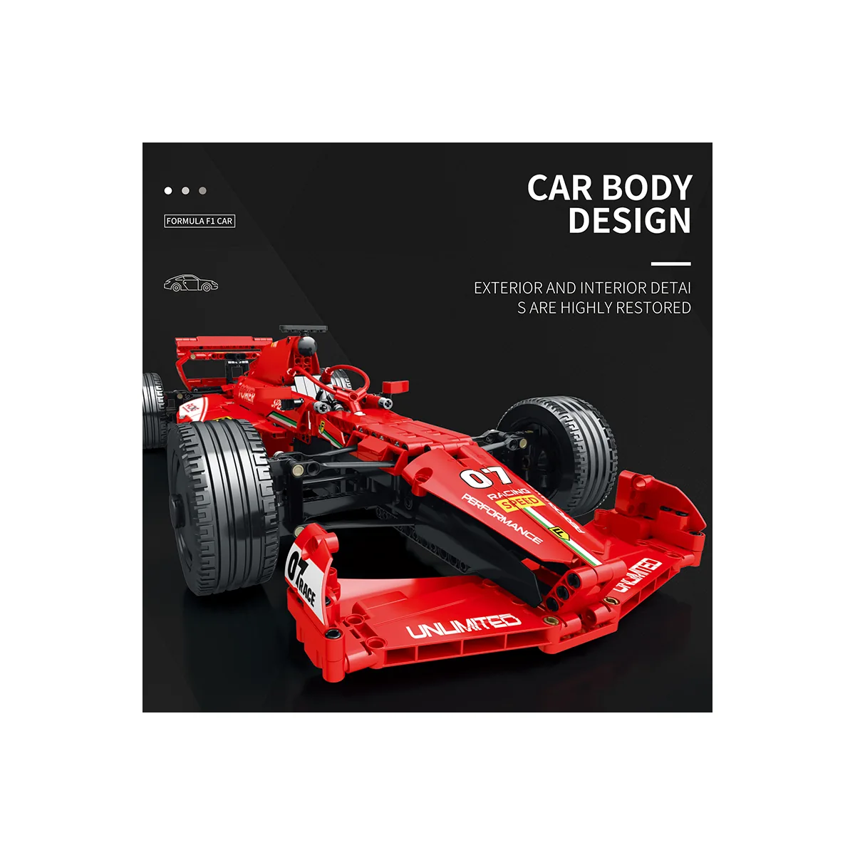 Reobrix 11007 Scuderia F1 Dynamic Edition 928 Teile Klemmbaustein Set (11007-D) – Bild 6