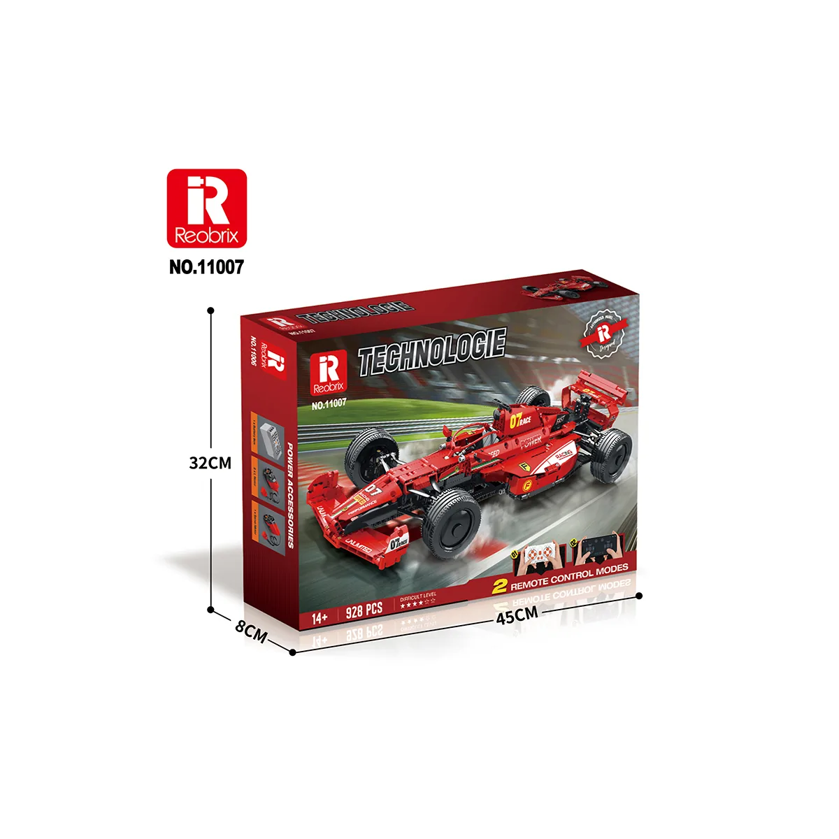 Reobrix 11007 Scuderia F1 Dynamic Edition 928 Teile Klemmbaustein Set (11007-D) – Bild 3