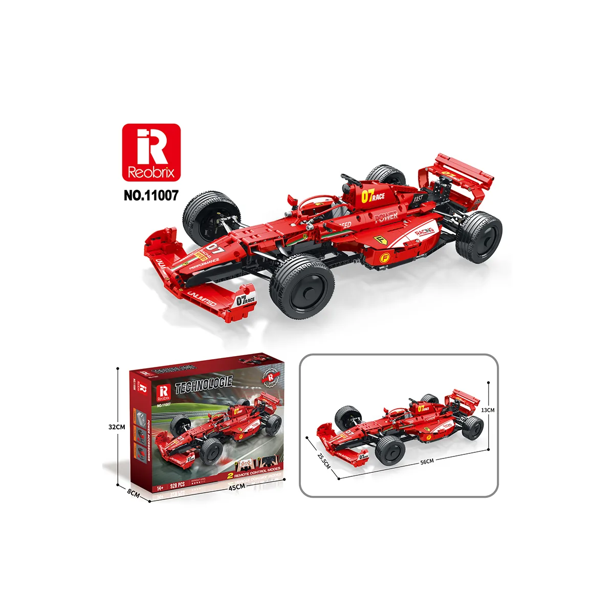 Reobrix 11007 Scuderia F1 Dynamic Edition 928 Teile Klemmbaustein Set (11007-D)