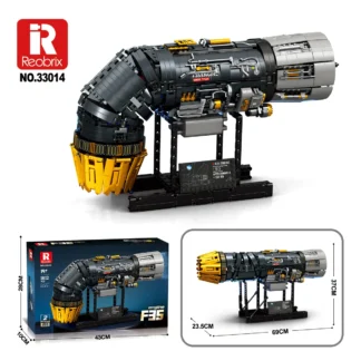 Reobrix 33014 Kampfjet-Triebwerk 1812 Teile Klemmbaustein Set