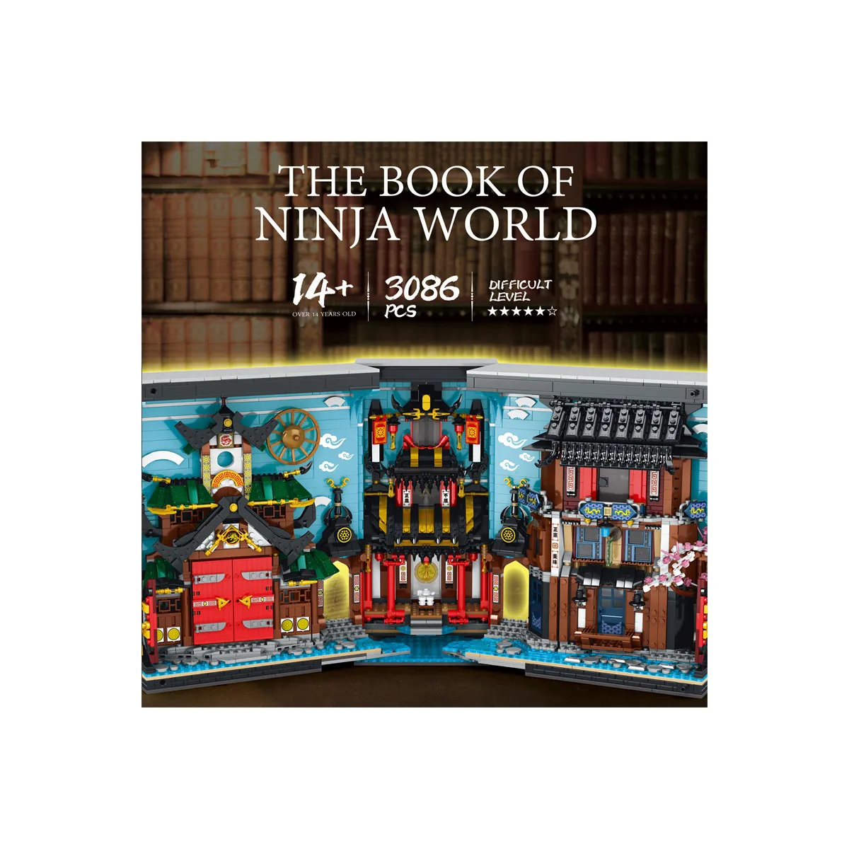 Reobrix 66029 Ninja-Buch mit LED-Beleuchtung 3 Reobrix 66029 Ninja-Buch mit LED-Beleuchtung Klemmbaustein Set