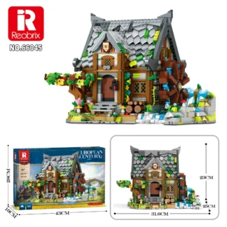 Reobrix 66045 Medieval Mill 1873 Teile Klemmbaustein Set