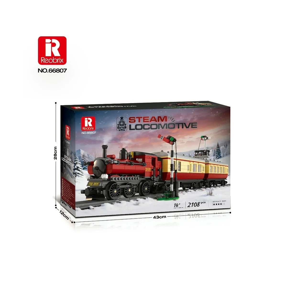 Klocki REOBRIX 66807 Lokomotywa parowa (2108 elementów) 1 Klocki REOBRIX 66807 Lokomotywa parowa (2108 elementów)